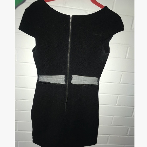 Black Dress w/ Mesh Detail - Picture 2 of 3